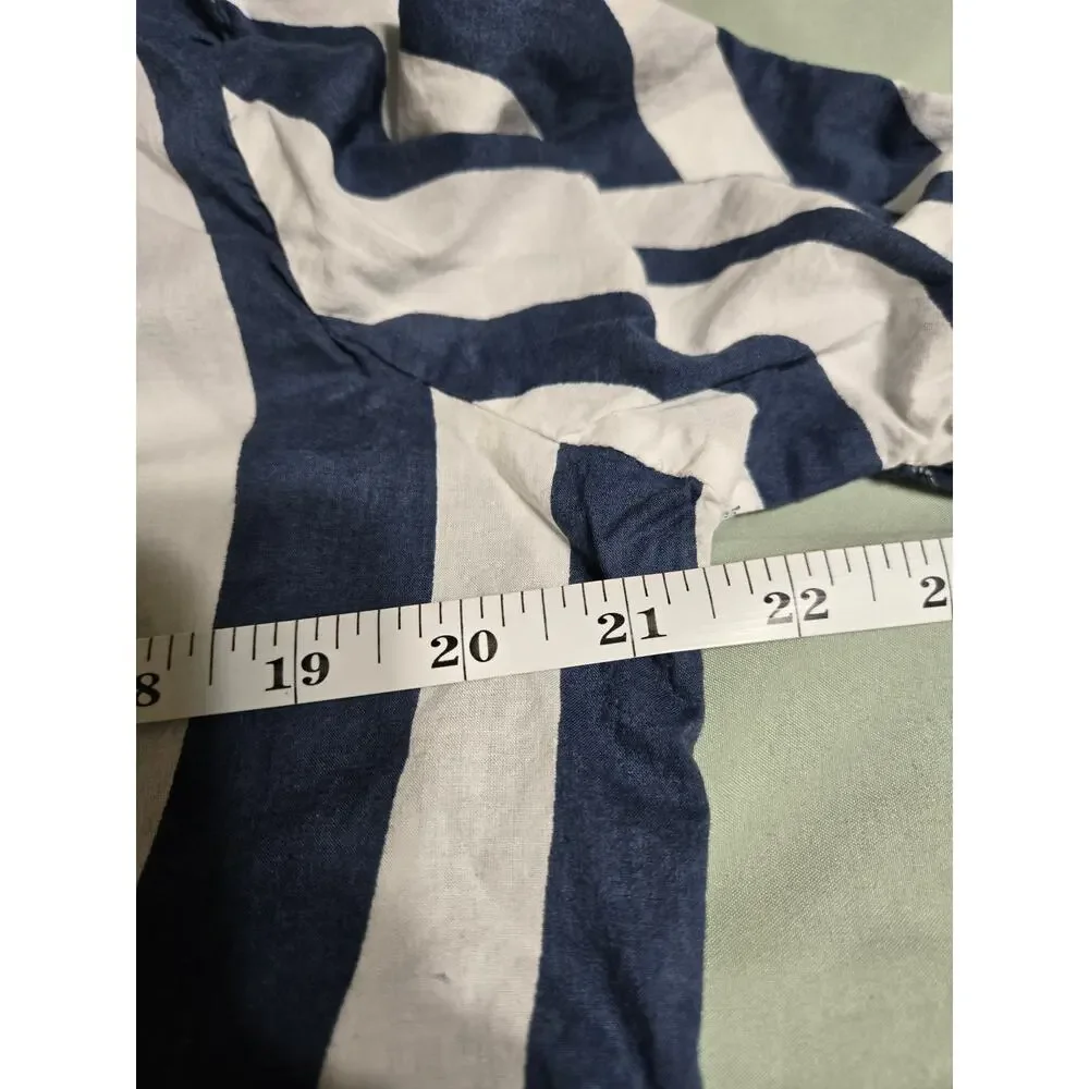Tommy Hilfiger large women's navy blue and white top
